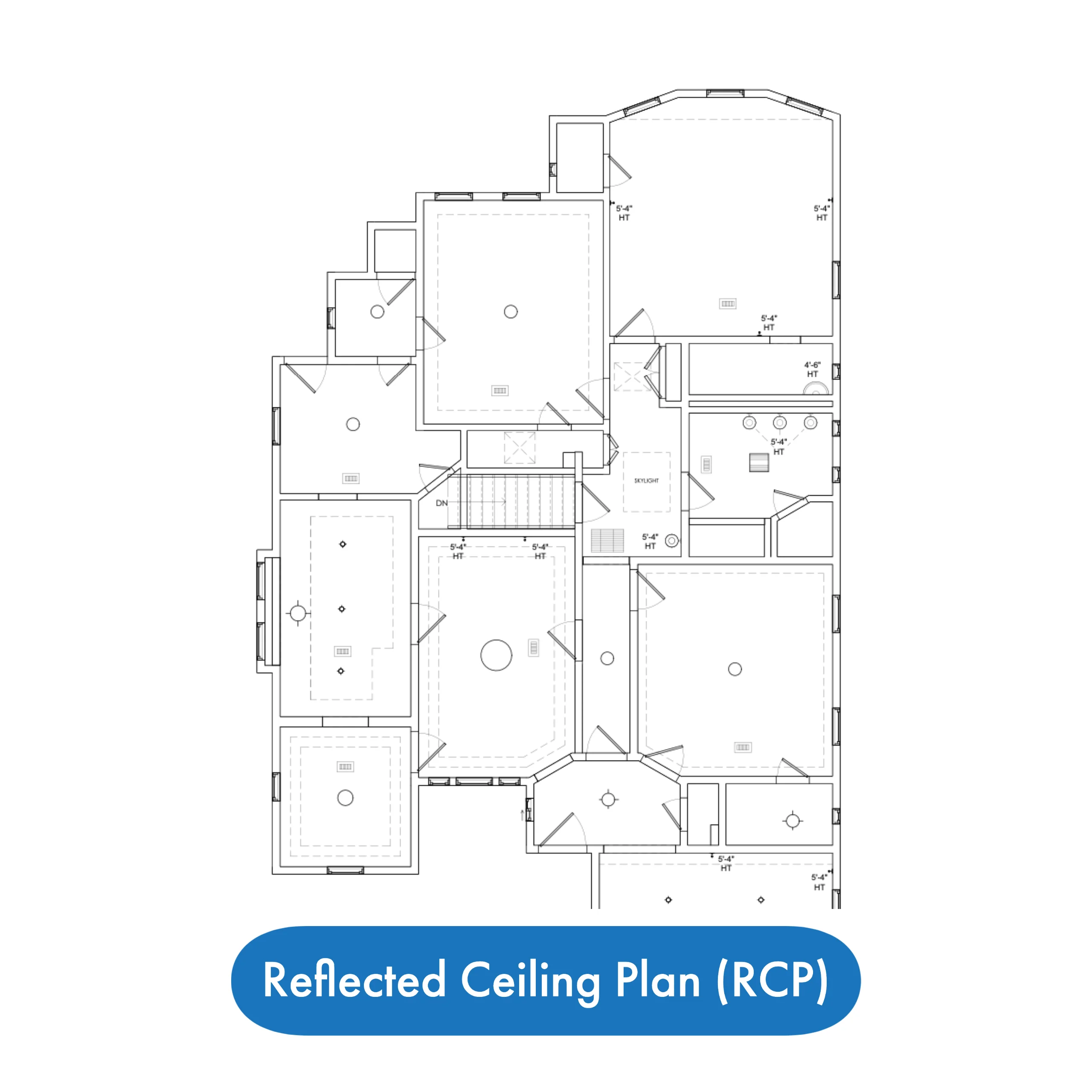 Jay Cad - As Built Drawings Examples -2 - reflected ceiling plan RCP